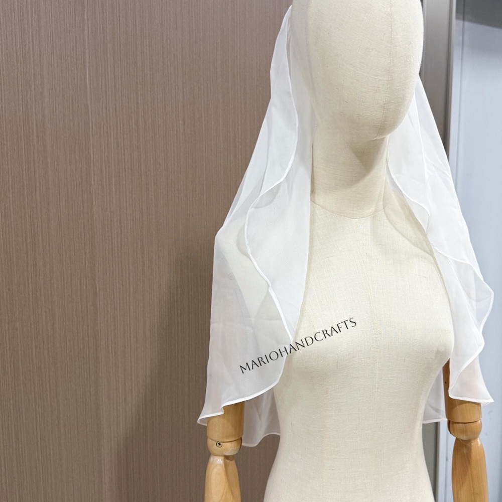 Elegant White Chiffon Veil